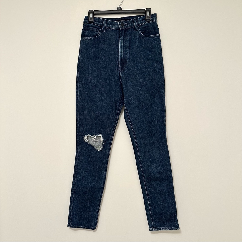 J Brand 1212 Runway Straight in Experience Destruct Super High Rise Jeans sz 27